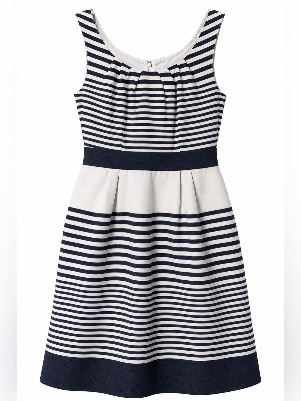Banana Republic Navy & White Striped Fit-and-Flare Dress